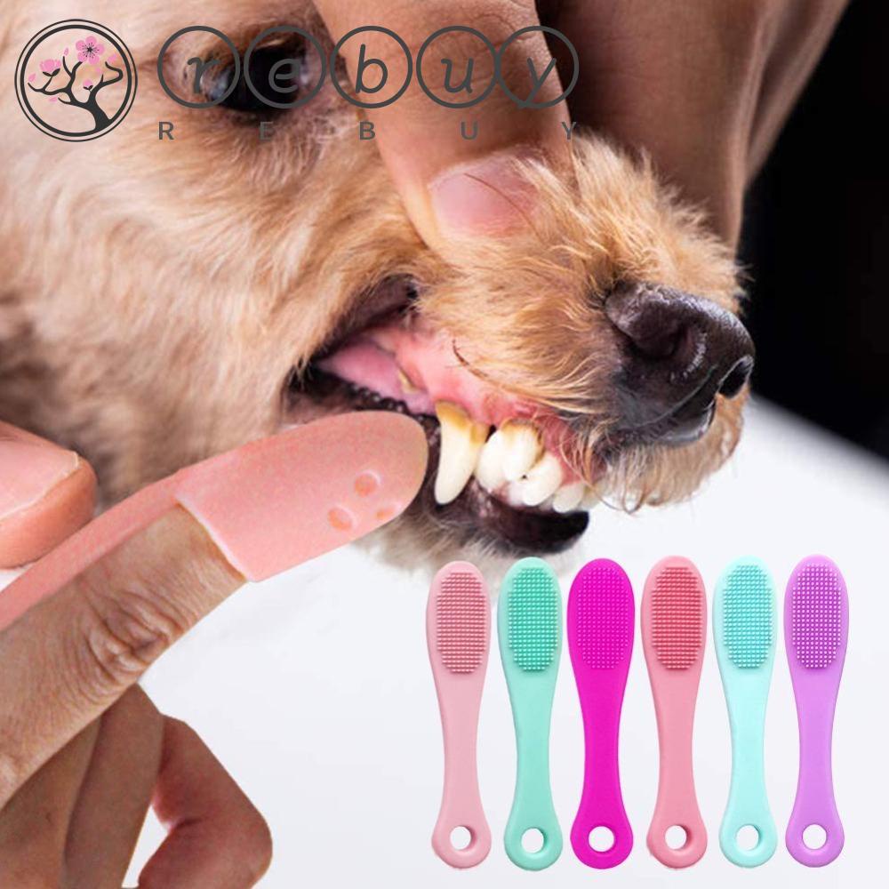 REBUY Rebuy Sikat Gigi Anjing Bad Breath Teeth Care Pelindung Gigi Lembut Untuk Ukuran Kecil Pembersih Mulut Hewan Peliharaan Anjing Kucing Pet Cleaning Brush