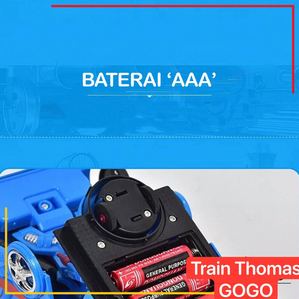 Mainan anak KERETA API THOMAS BISA JADI ROBOT 2 IN 1 THOMAS TRAIN GO GO CAR Robot Mobil Transformer Lampu Musik untuk Kado Anak