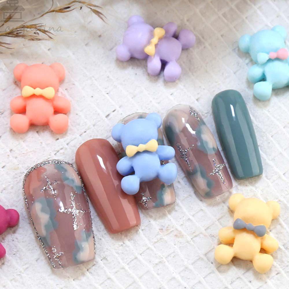 AUGUSTINA Agustin 3D Dekorasi Nail Art Awan Bunga Matahari Hewan Domba Beruang DIY Alat Nail Art