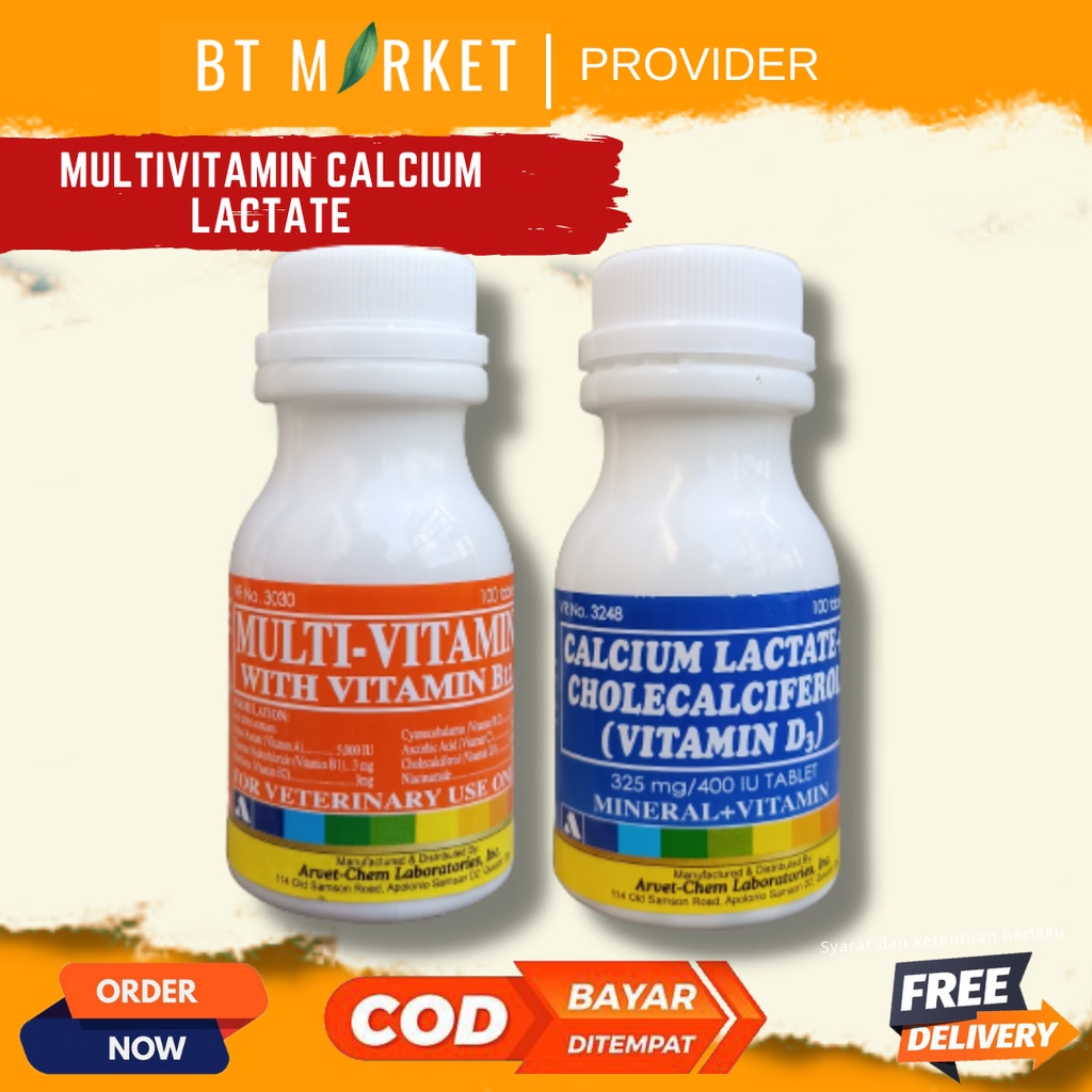 Paket MULTIVITAMIN & CALCIUM LACTATE Ayam Bangkok Filipin Laga Aduan