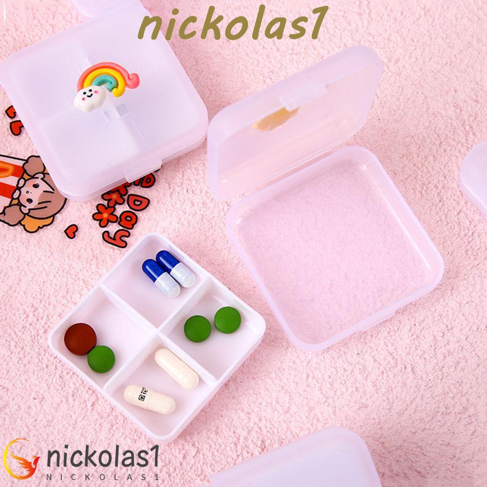 NICKOLAS1 Pill Case 1Pc Plastik Dewasa Anak Travel Wadah Vitamin Kosong Organizer Obat