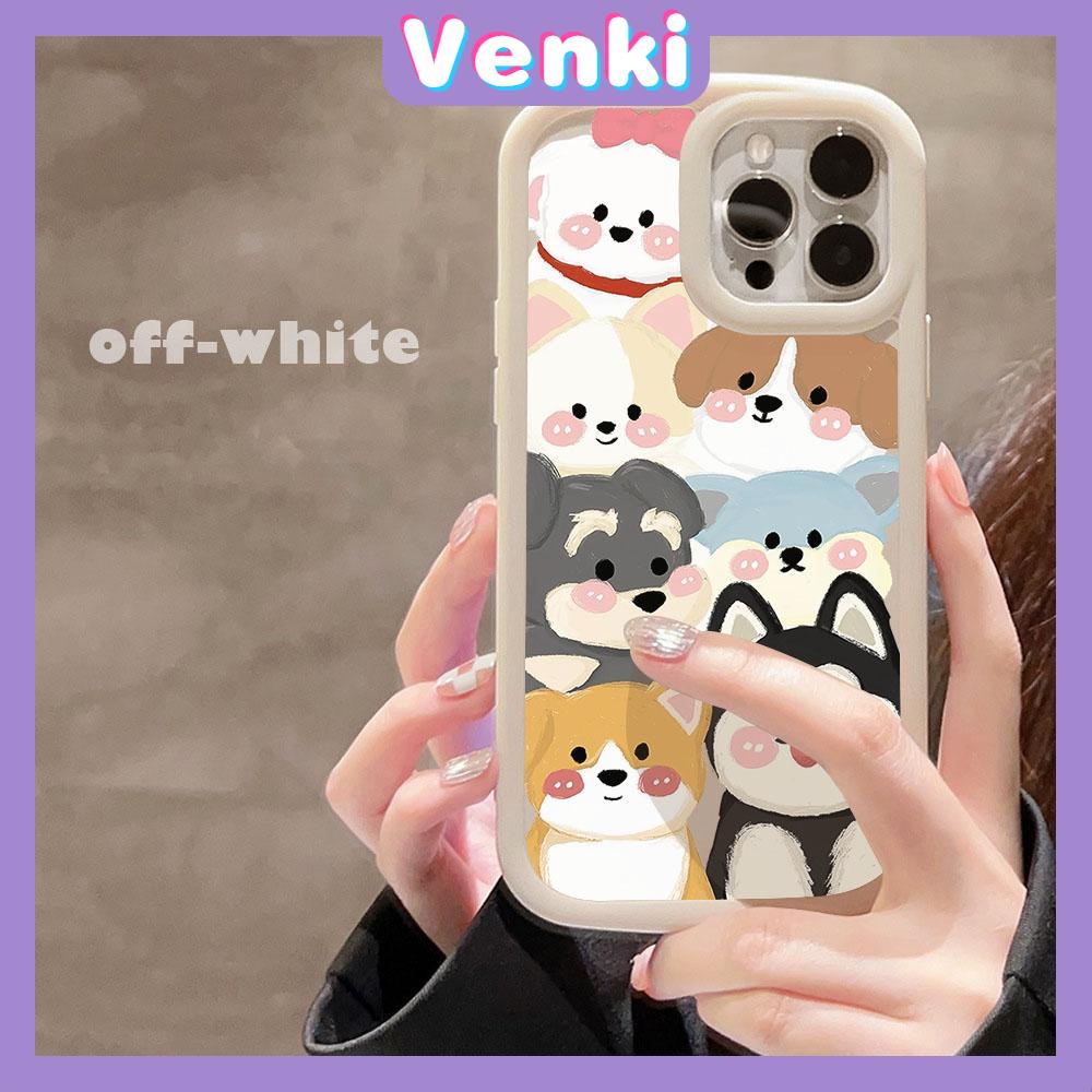 VENKI - Untuk iPhone 11 iPhone Case Matte Blister Soft Case Hitam Beige Shockproof Perlindungan Kamera Hewan Lucu Kompatibel dengan iPhone14 13 Pro max 12 Pro Max xr xs max 7Plus 8Plus