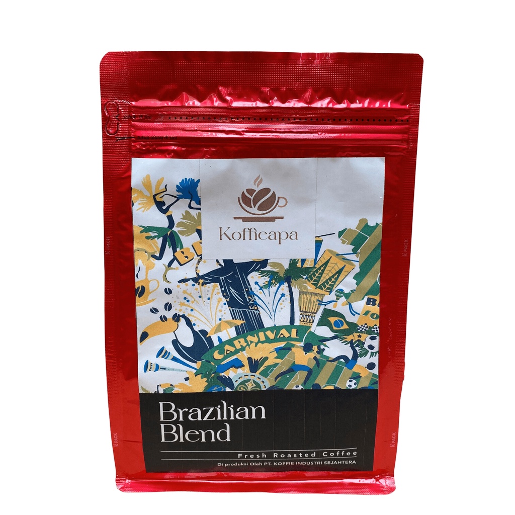 

Koffieapa Brazilian Blend Arabica Robusta Kopi bubuk halus biji kopi murah 350g