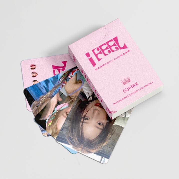 50pcs /box (G)I-DLE Photocards I FEEL Album Kartu Laser GIDLE Kpop Postcards