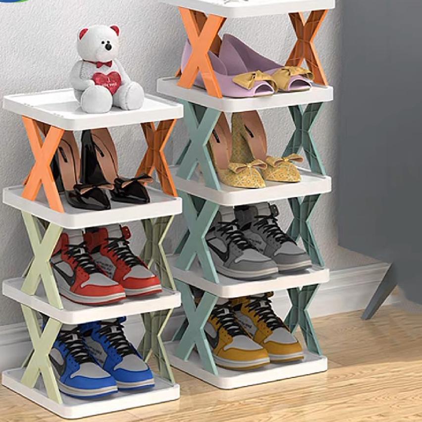 X Rak Sepatu Model Silang X Shape Non Slip - Aesthetic Premium Shoerack!