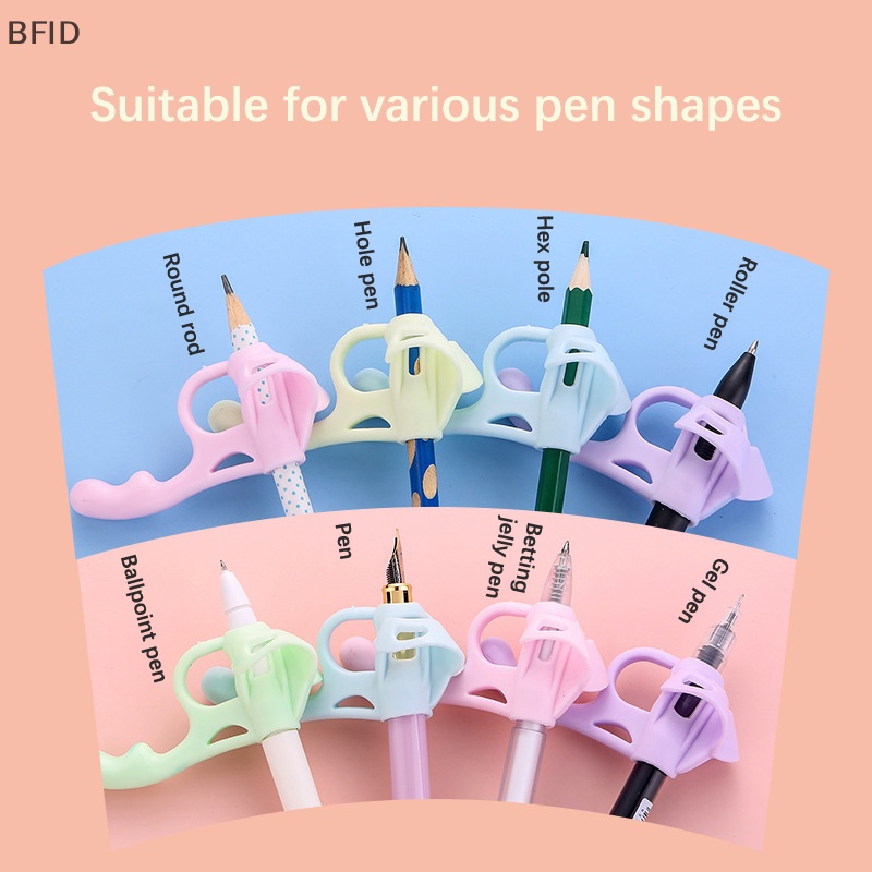 [BFID] Tempat Pulpen Postur Wrig Anak Alat Koreksi Latihan Wrig Silikon Lembut Aid Grip Posture Correction Stationery [ID]