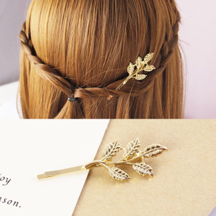 Fashion Leaf Hair Clip Retro Simple Metal Hairpin Women's Hair Accessories