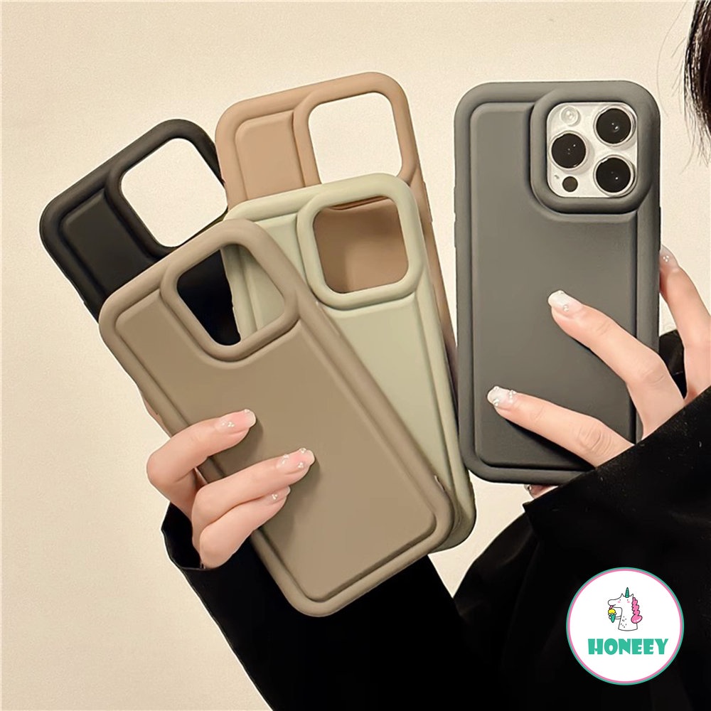 IPHONE Casing Ponsel Morandi Vintage Kompatibel Untuk Iphone14 13 12 11 Pro Max 14 Pro Max Shockproof Matte Liquid Silikon Lembut TPU Belakang Ponsel Cover