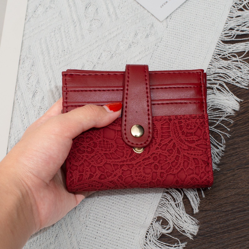 Fiona Wallet - Dompet lipat kartu wanita motif renda