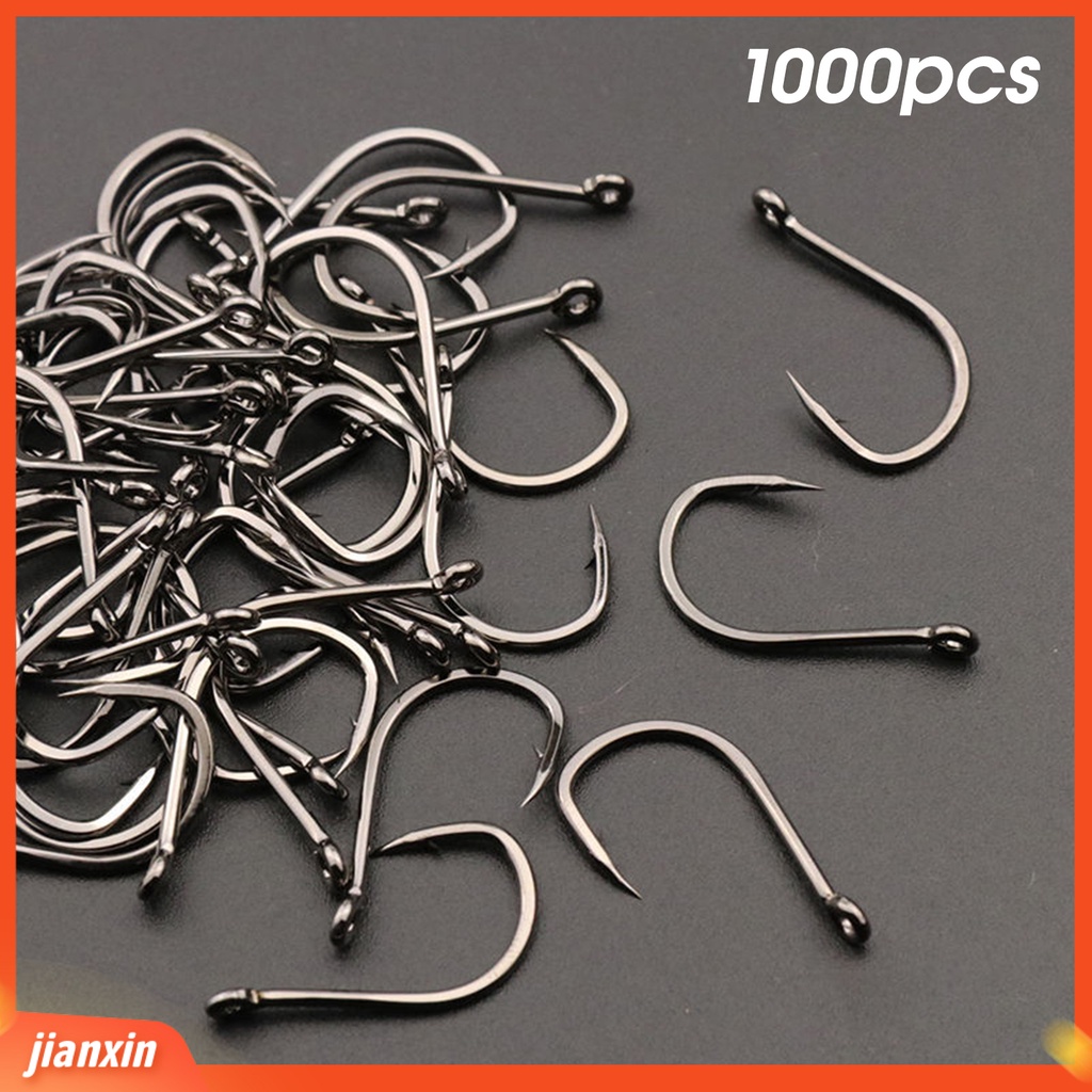 (In Stock) 1000 Pcs Nomor 3-12 Memancing J Hook Spesifikasi Berbeda Aksesoris Tahan Aus Praktis Tajam Memancing Jig Hooks Untuk Memancing Antusiast