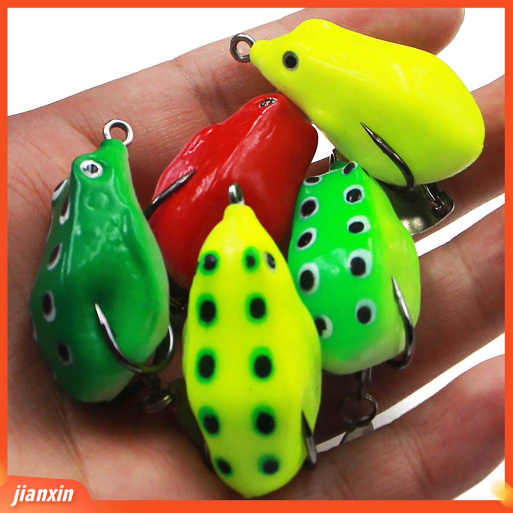 (In Stock) Umpan Kodok Umpan Penampilan 3D Portabel Kait Ganda Warna-Warni Mini Frog Lure Umpan Pancing Untuk Outdoor