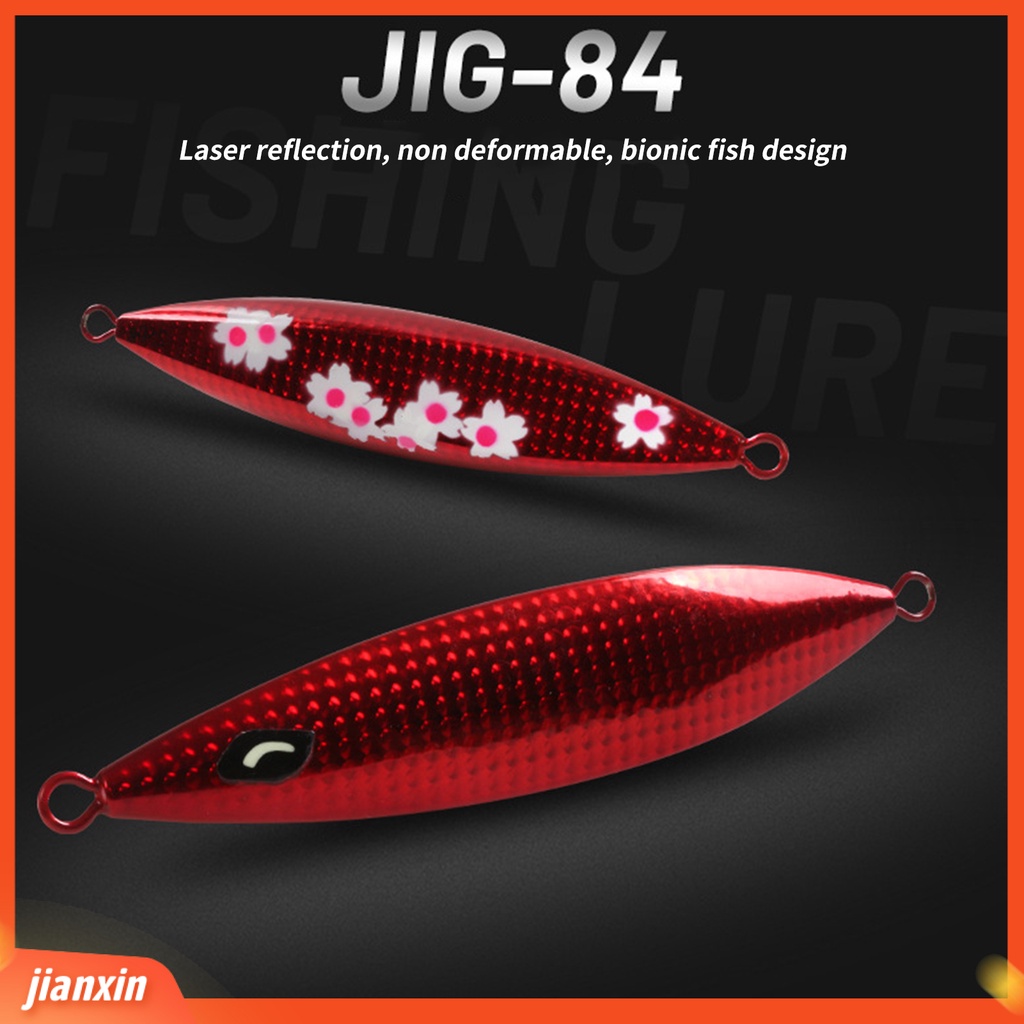 (In Stock) 12cm /200g Luminous Umpan Buatan Perlahan Tenggelam Logam Anti-deformation Jigging Lure Fishing Tackle