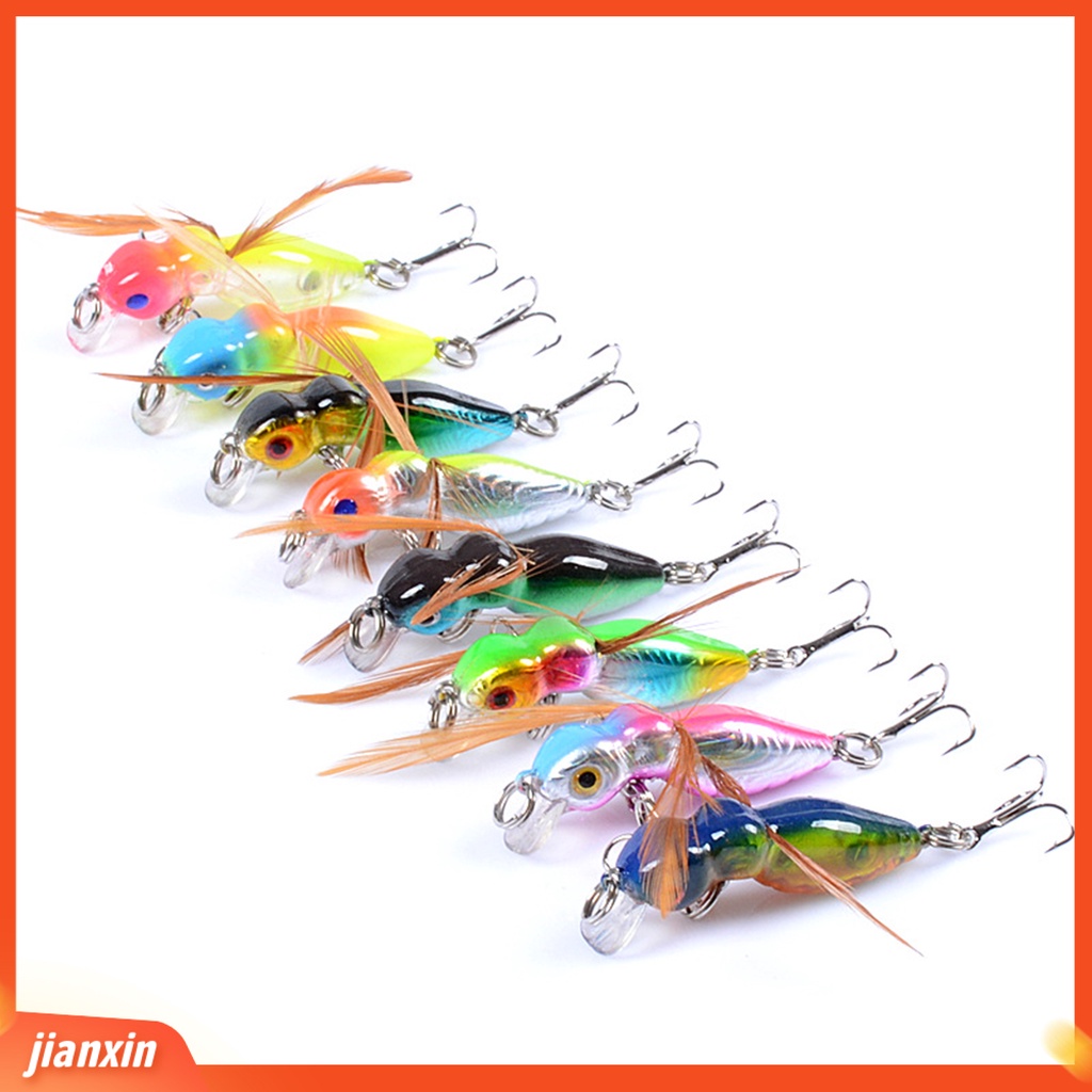 (In Stock) 4.5cm /3.4g ABS Umpan Keras Hiu Hidup Kait Anti Deformasi Ikan Kecil Umpan Perlengkapan Memancing