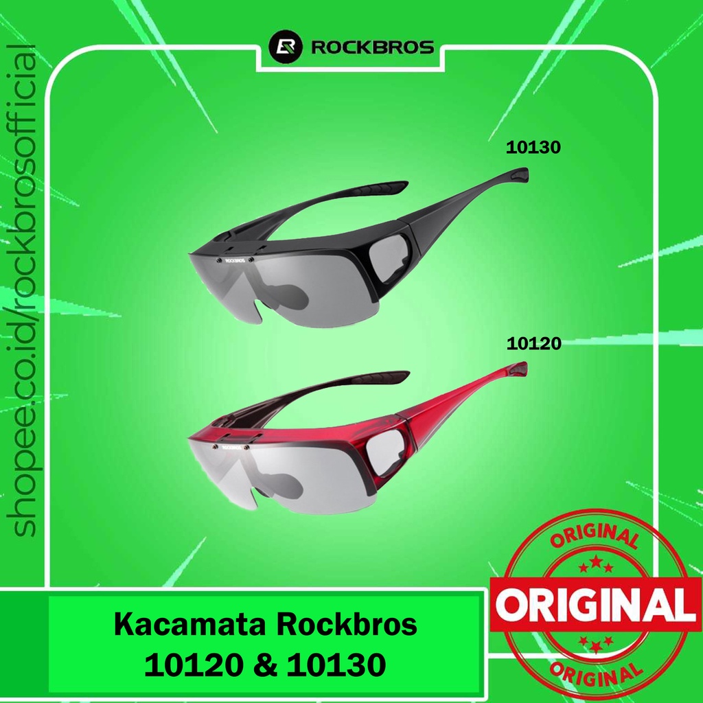 Kacamata Sepeda Rockbros 10120 10130 Sunglasses Polarized Lens Kaca Mata Olahraga Gowes Sepedah Anti