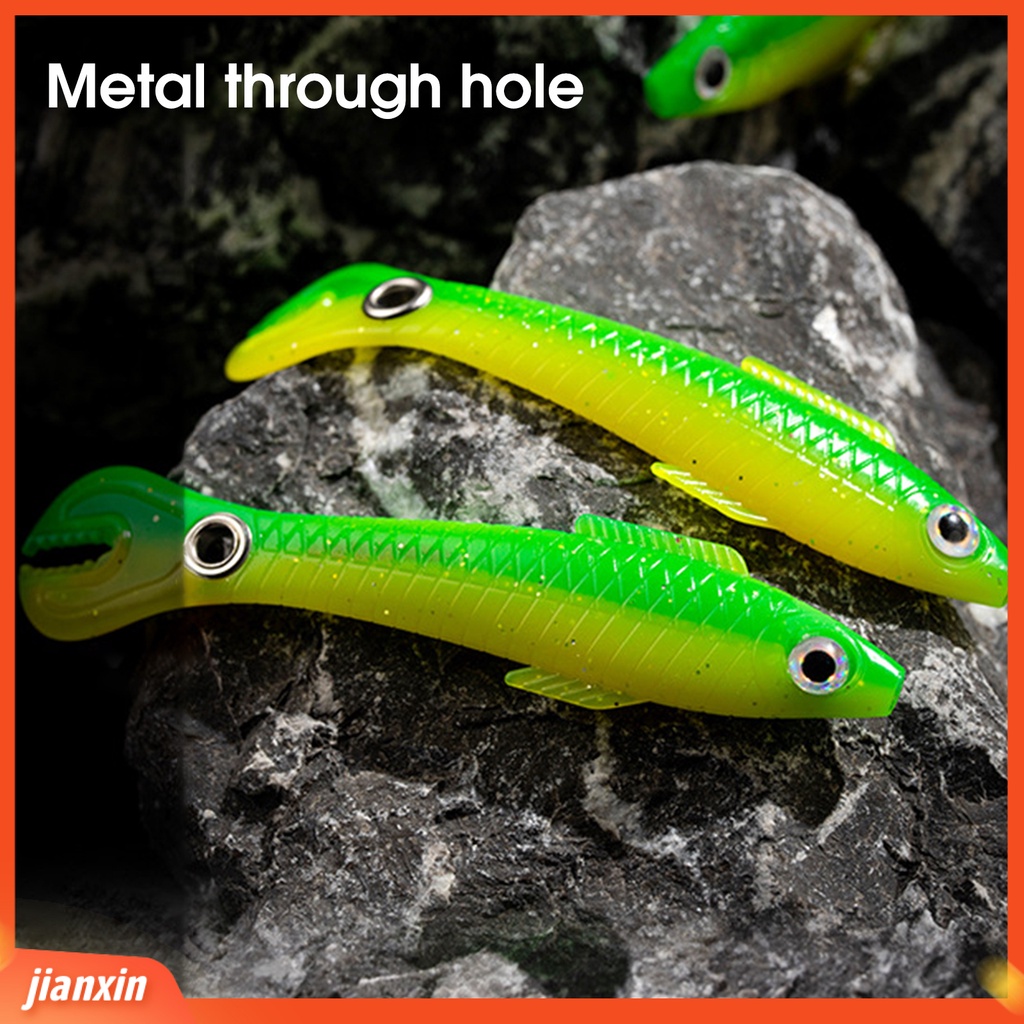 (In Stock) 5Pcs /Pack 10cm /6g Umpan Lembut Tangguh Efisien Lingkaran Logam Warna Cerah Loach Umpan Perlengkapan Memancing