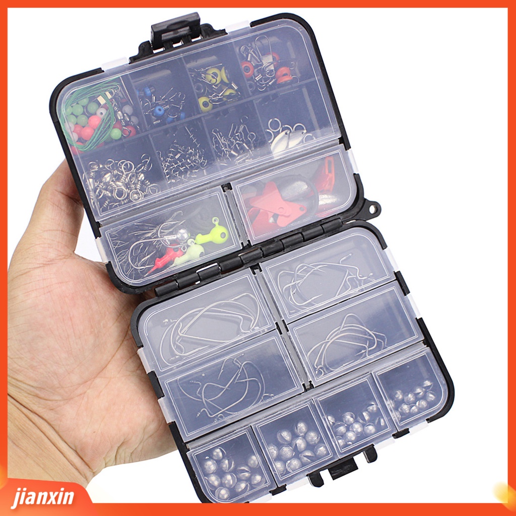 (In Stock) 191Pcs /Set Kait Umpan Pancing Aksesori Tackle Kit Tools Box Untuk Angling