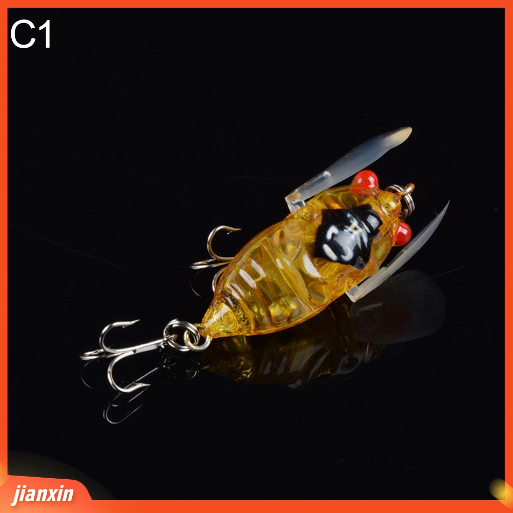 (In Stock) 1pc 4cm Fishing Tackle Lure Top Air Plastik Serangga Cicada Bass Umpan Keras