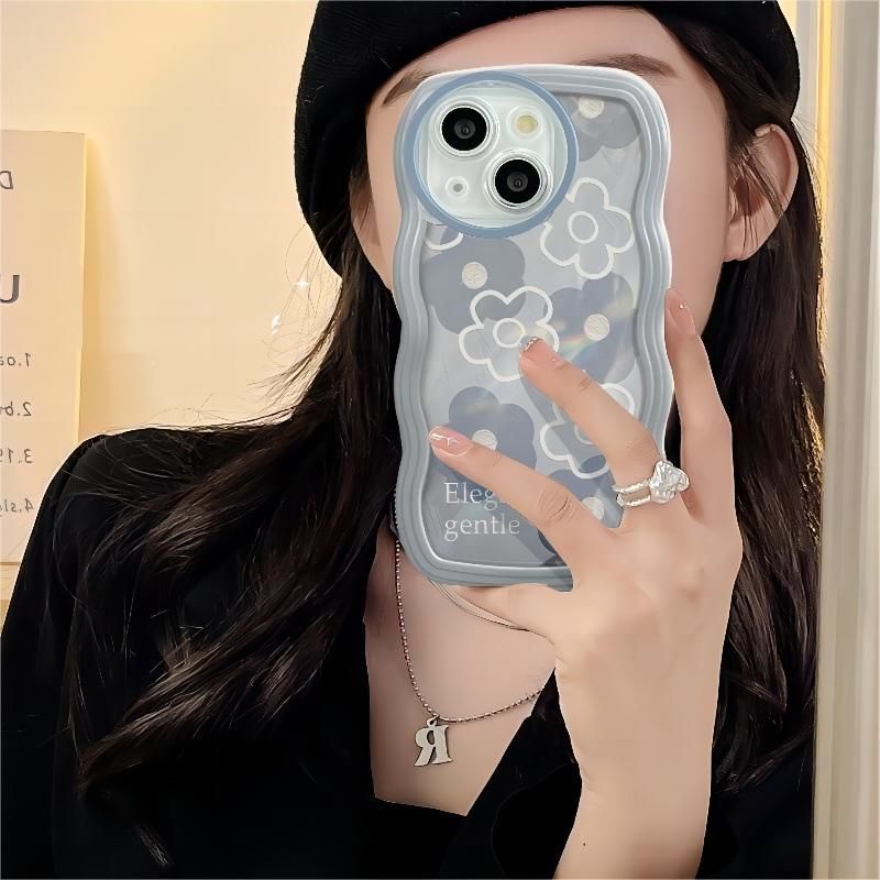 Elegant Gentle Flower Big Eye Wavy Case for Infinix NOTE8,NOTE10,NOTE10PRO,NOTE11,NOTE12G88,SMART4,X