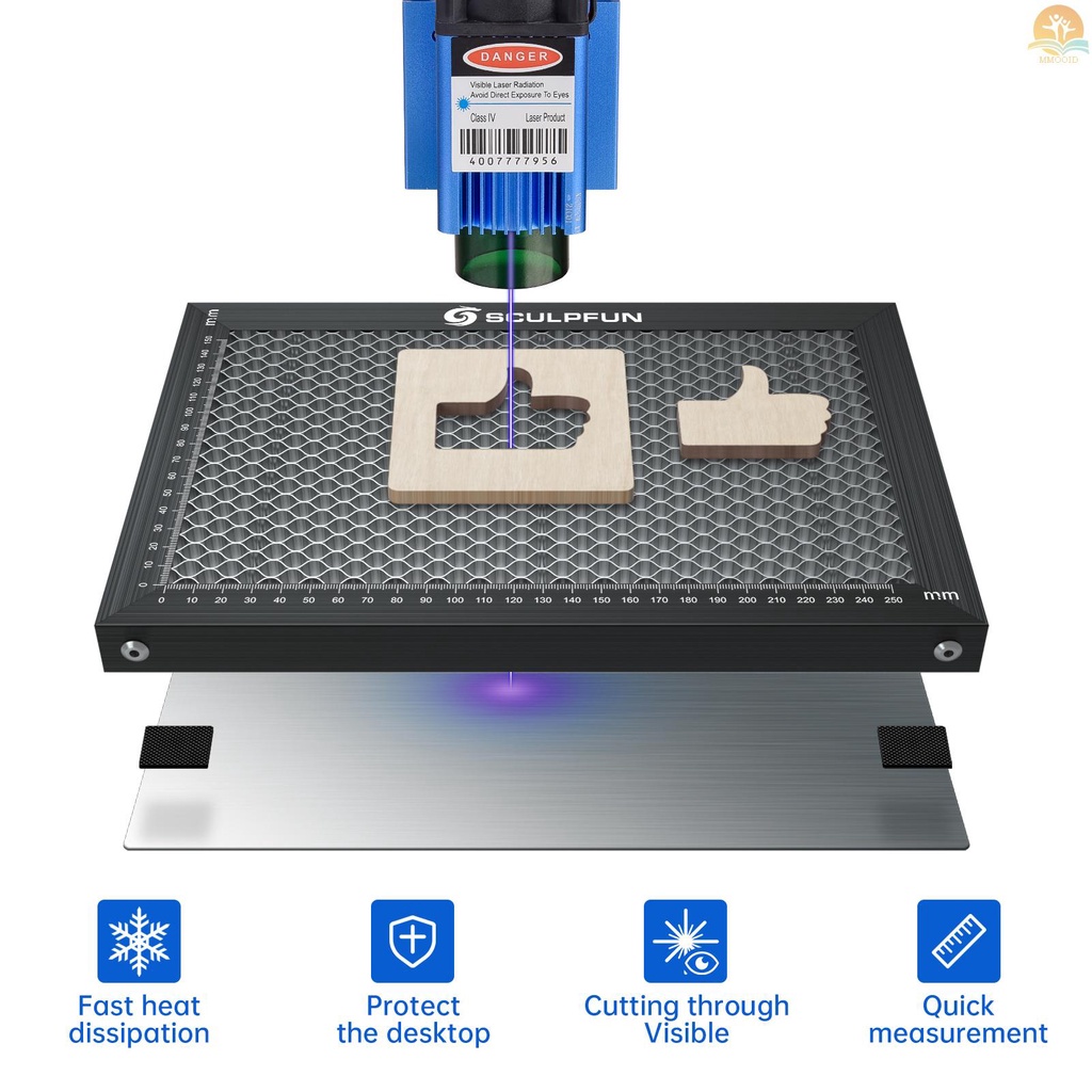 In Stock SCULPFUN Laser Engraver Honeycomb Working Table Steel Panel Board Platform Untuk Dioda Mesin Laser Kerja Pemotongan Bersih 300x200mm Pelindung Meja