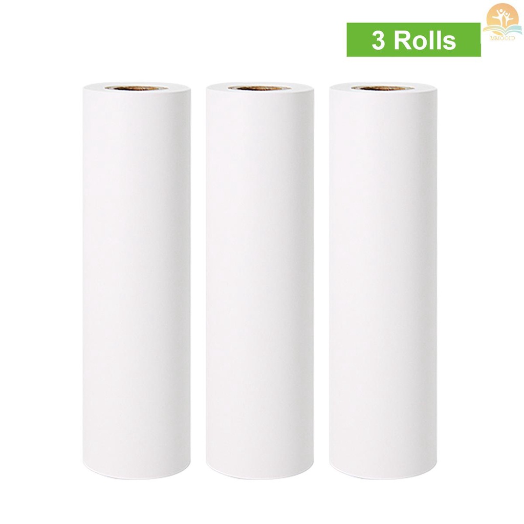In Stock Poooli 110 * 30mm White Non-Perekat Thermal Paper Roll BPA-Free Kertas 10-tahun Tahan Lama Untuk Poooli L3 Portable Thermal Printer, 3roll