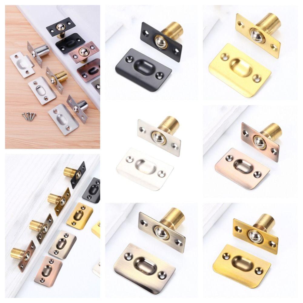 【 ELEGANT 】 Door Touch Bead, Kunci Manik-Manik Pintu Tangkap, Bola Spring Locking Invisible Untuk Hardware