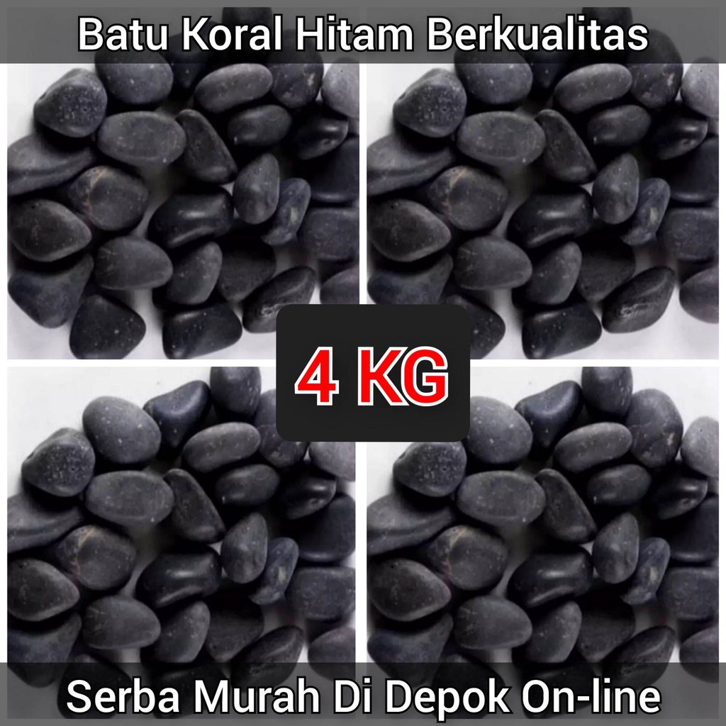 batu koral hitam taman dan aquarium 4kg / batu hias koral hitam / batu koral warna hitam / batu