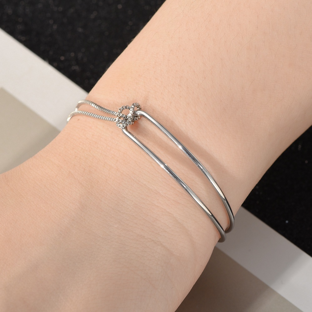 Charm Gelang Geometris Tidak Teratur Rantai Gelang Hadiah Pesta Gadis Minimalis Trendi Cap Simpul Bangle Korea INS Style Liontin Gelang Perhiasan Aksesoris Wanita Sederhana