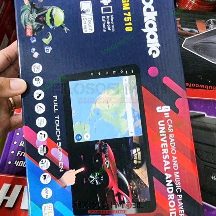 2 Din Android 9inch Rockgate 2GB New ram 2/32