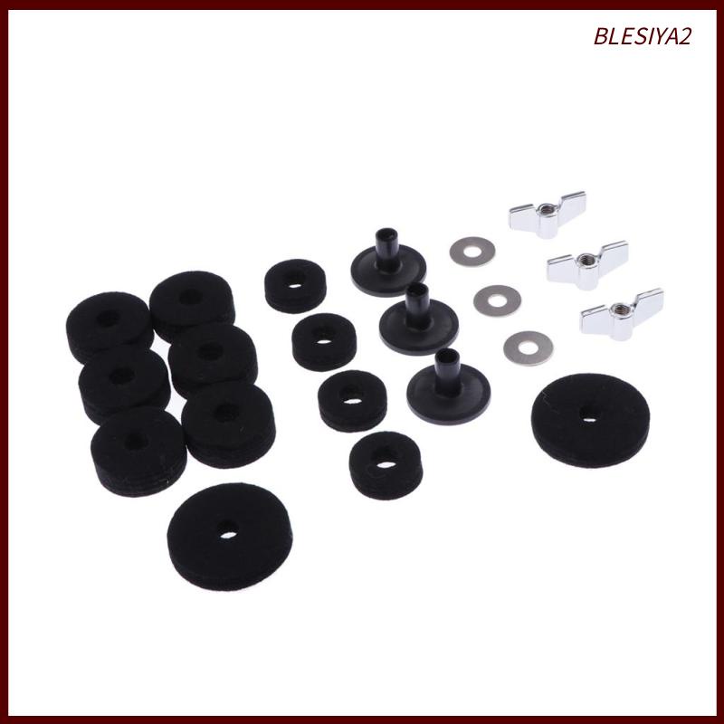 [Blesiya2] 12dudukan Simbal Pengganti Felt Washers Sleeves Wing Nut Untuk Drum Set