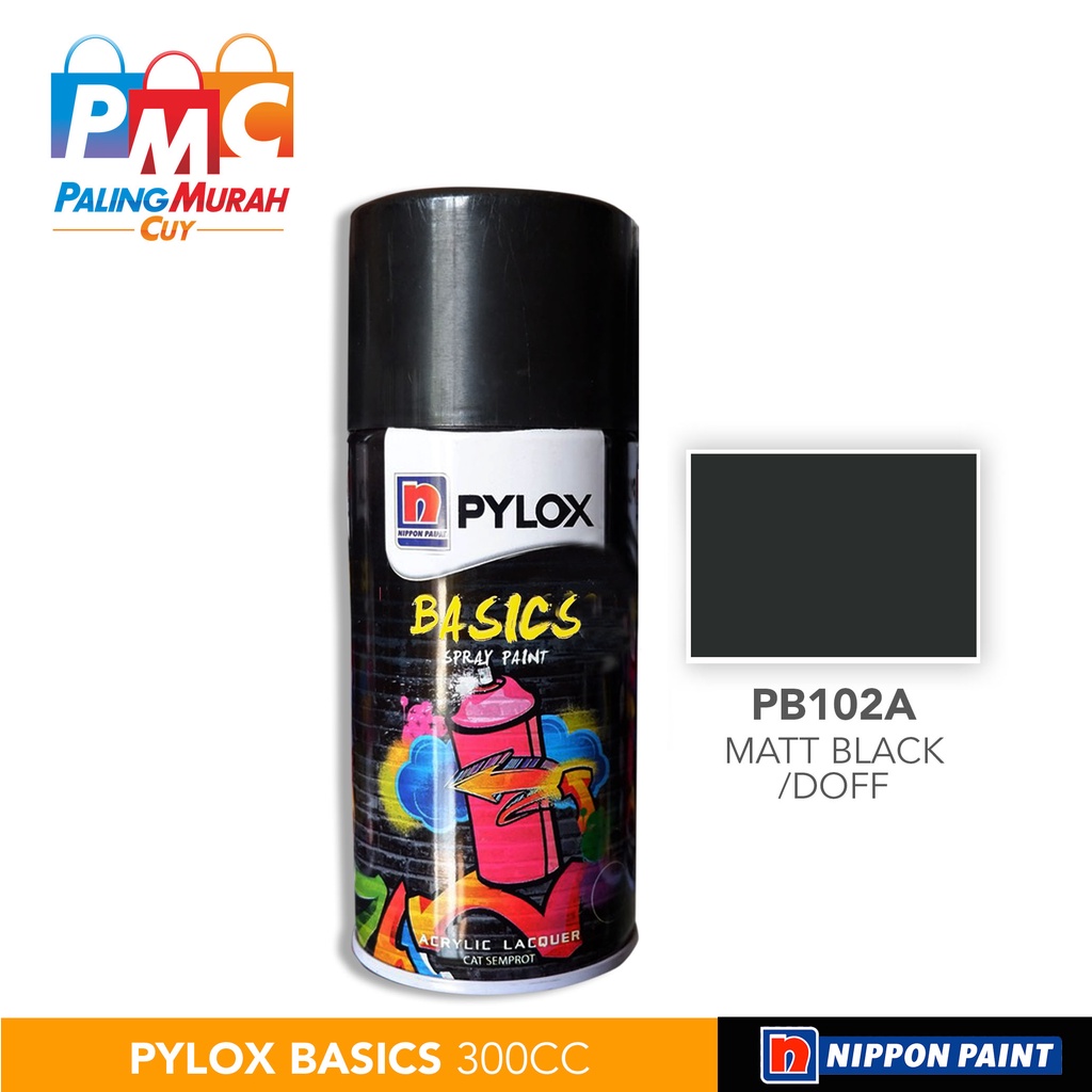 

Cat Semprot Nippon Paint PYLOX BASICS 300cc - PB102A Matt Black/Doff