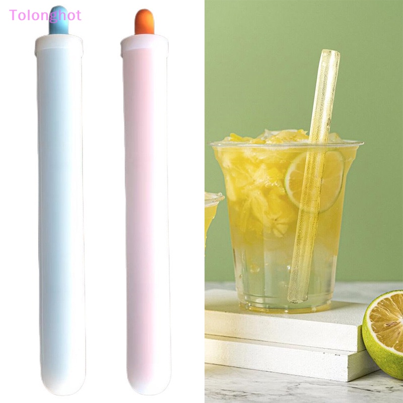 Tolonghot&gt; 1Pcs Cetakan Es Sedotan Silikon Ice Straw Mold Drinking Straw Mould Reusable StrawMold well