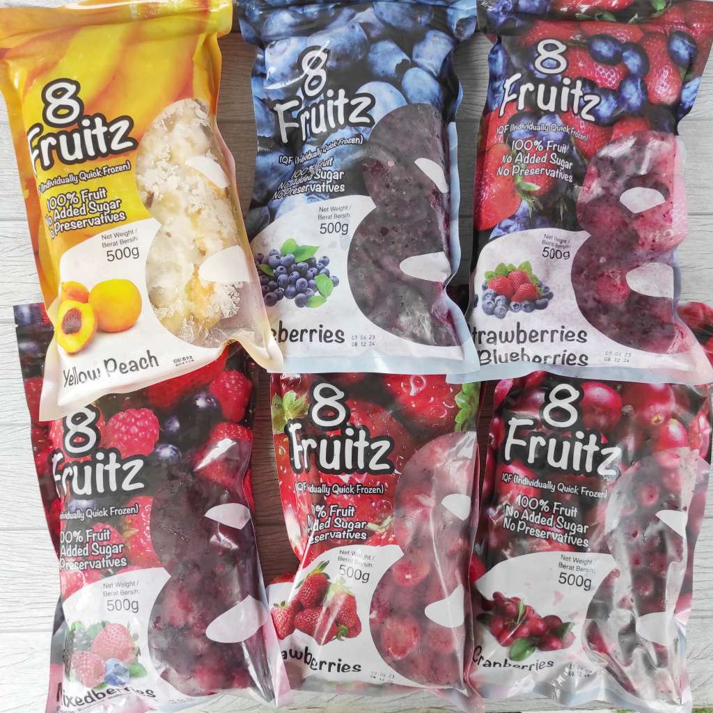 

8 Fruitz Frozen Fruits 500g Buah Beku