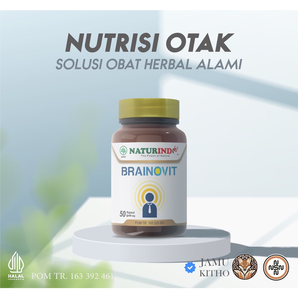 

Suplemen Nutrisi Otak Daya Ingat Obat Pintar Alami Vitamin Otak Anak dan Dewasa Brainovit Naturindo