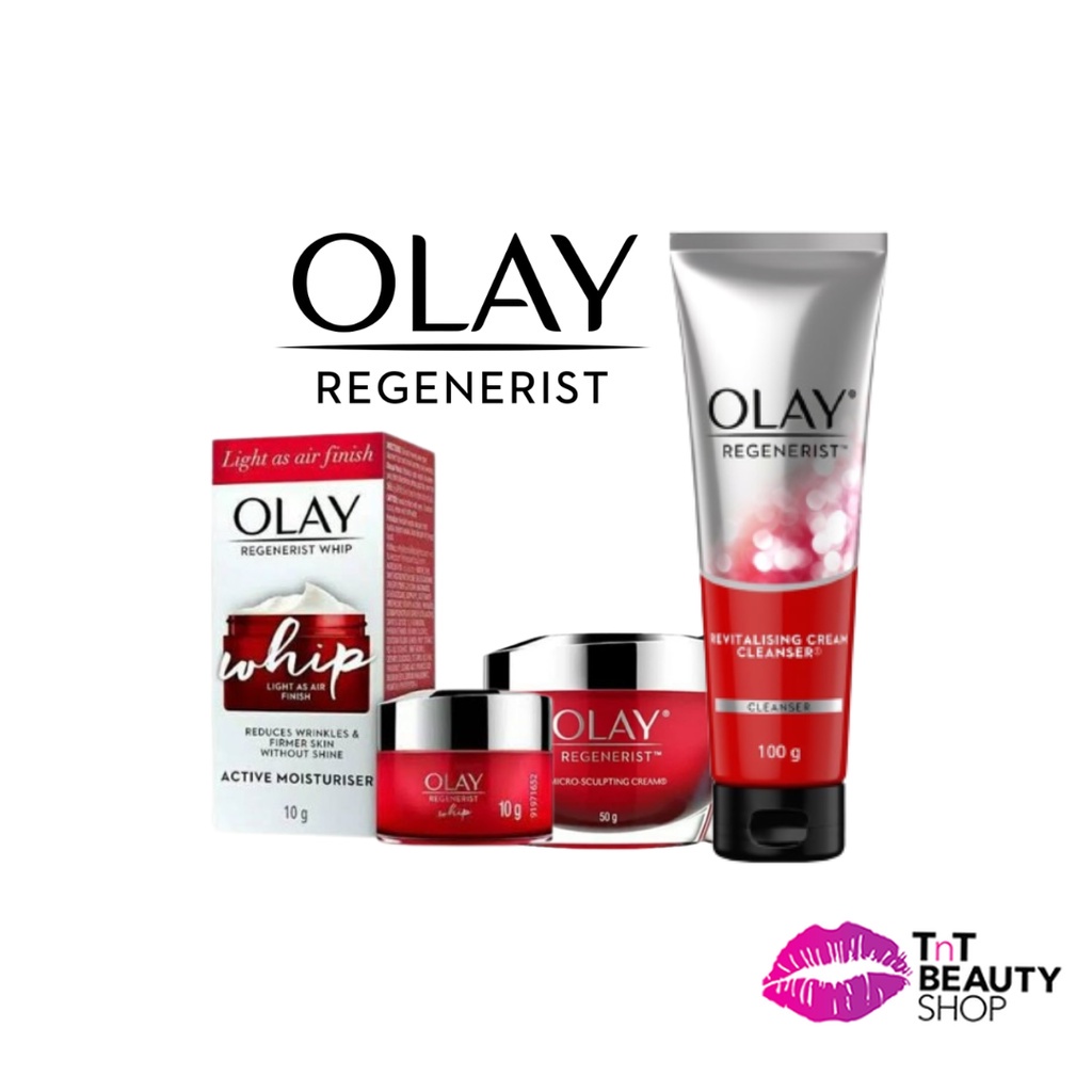 Olay Regenerist Revitalizing Sabun Cuci Muka Perawatan Kulit Anti Aging Cleanser - Regenerist Whip Active Moisturizer Krim Ringan Pelembab Wajah Anti Aging