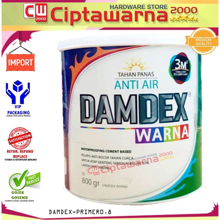 DAMDEX WARNA PRIMER 0.8KG Waterproofing. Anti bocor. Cat kolam