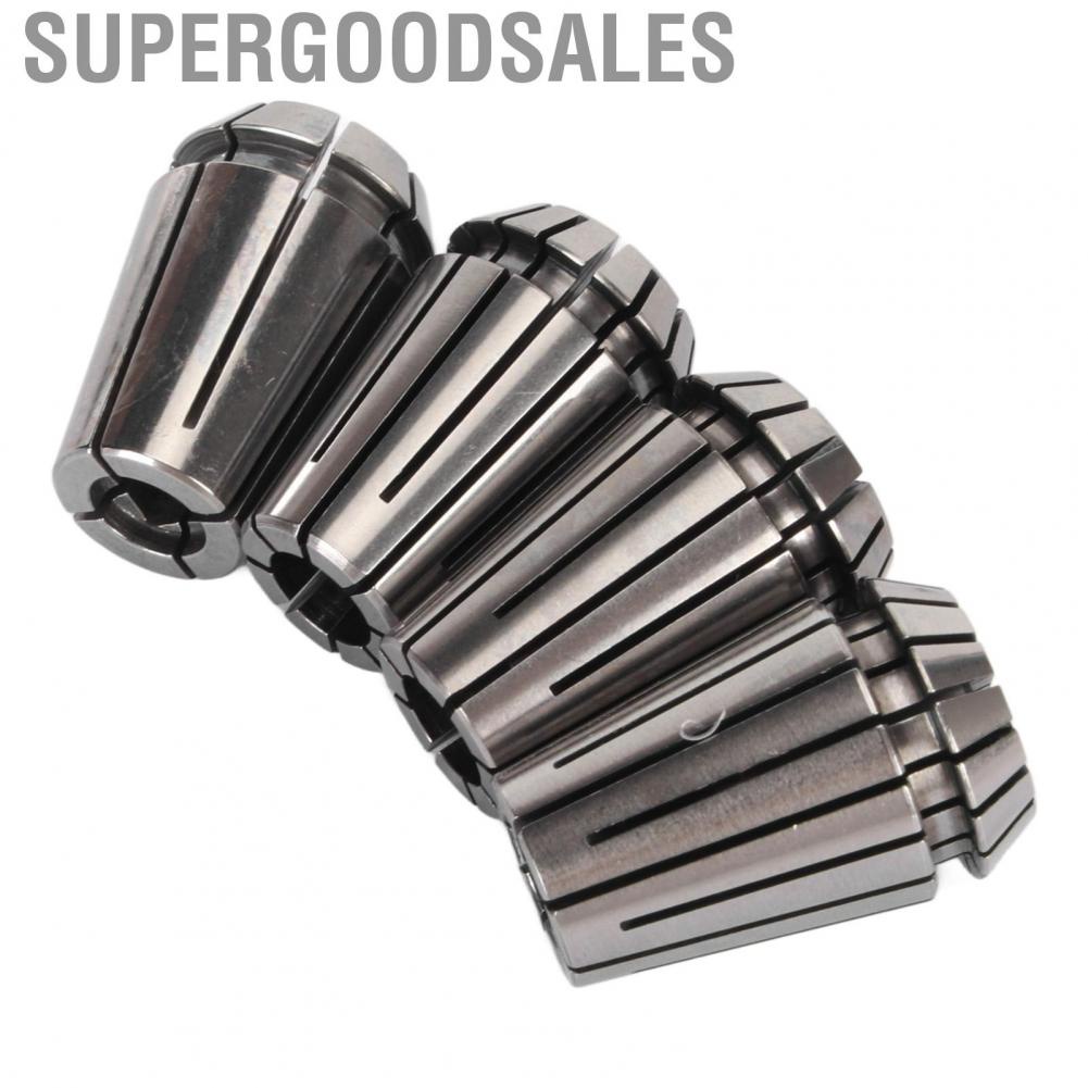 Supergoodsales Spring Collet Set  Chuck High Carbon Steel 4 Jaw 4Pcs Easy To Install Sturdy Good Grip for Engraving Machines Home