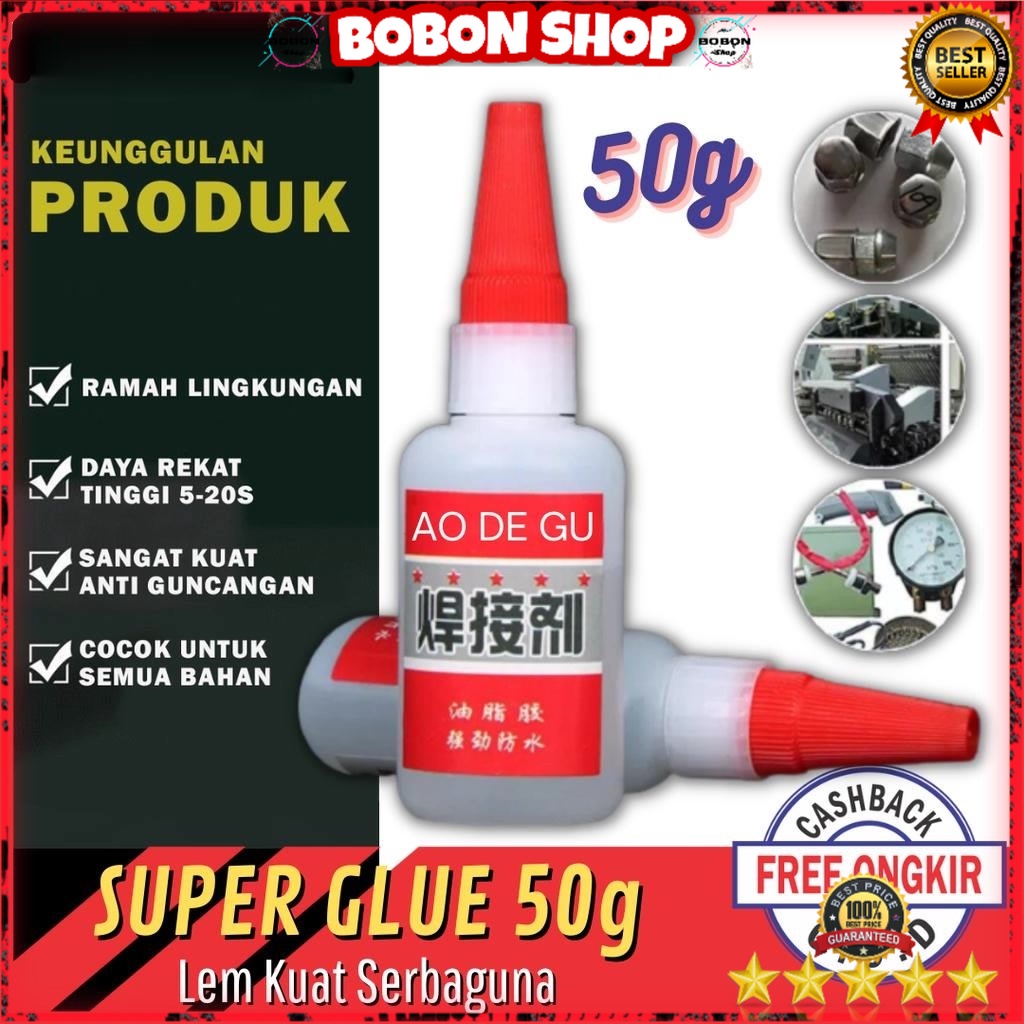 

Lem Super 50gr - Lem Sepatu 50g - Lem Serbaguna 50g - Lem Super Perekat Kuat 50g - Lem Korea Glue 50g - Lem Setan 50g