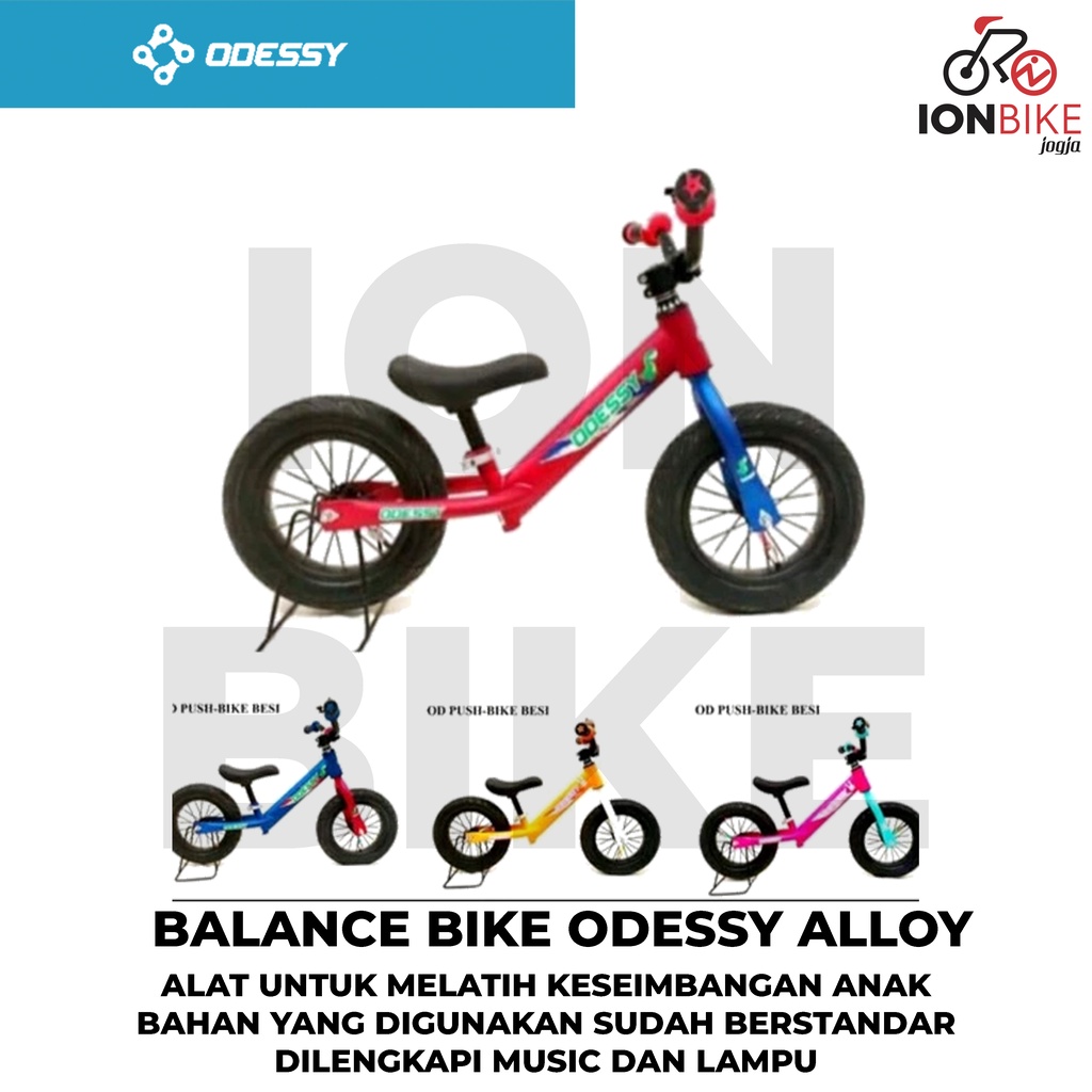 Balance Bike Push Bike Odessy Air Pushbike Sepeda Ban Pompa Murah Angin Banyak Bonus Terbaru Awet Ku