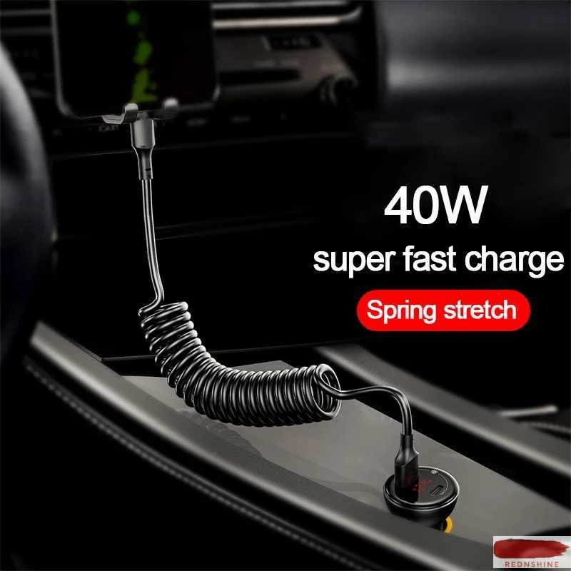 [COD] USLION Kabel Charger USB Type C Spring Telescopic Fast Charging - PUC1