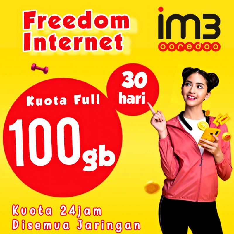 KUOTA INDOSAT FREEDOM INTERNET 50GB 100GB FULL KUOTA UTAMA