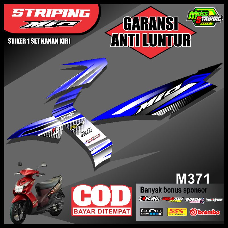 MASS Striping - Striping Sticker List Variasi Motor Yamaha Mio Soul Karbu old lama 2007 2008 2009 20