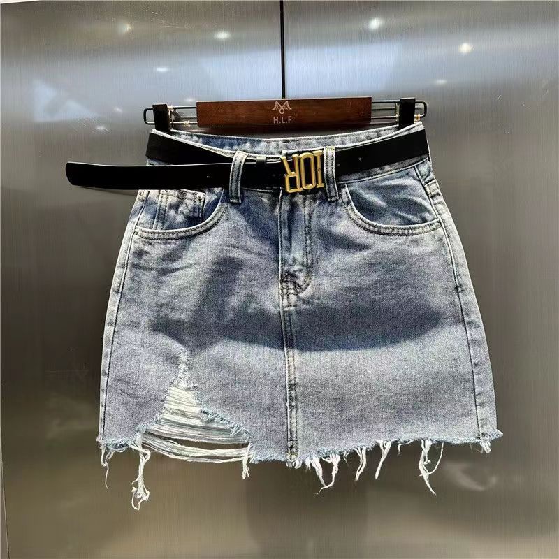 rok jeans pendek a line mini wanita modis / rok jens pendek / rok lepis pendek