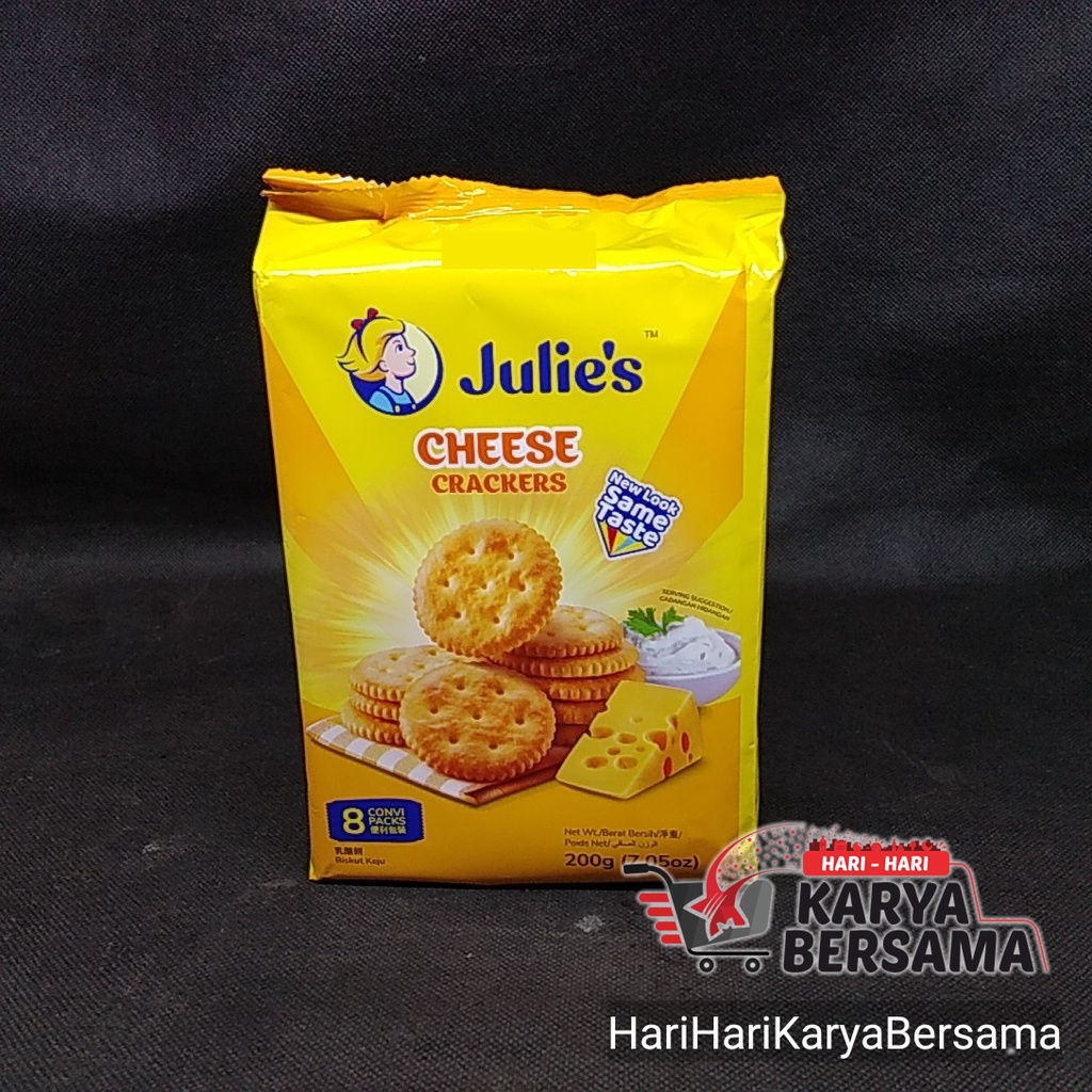 

BISKUIT JULIE'S JULIES CHEESE KEJU CRACKERS 200GR