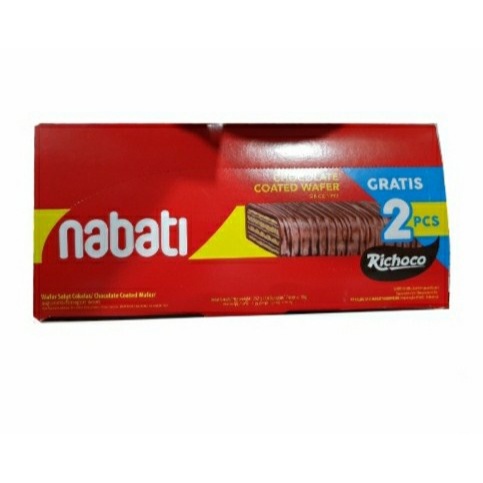 

Nabati Chocolate Coated Wafer 1 box isi 12+2 pcs x @18gr ORIGINAL