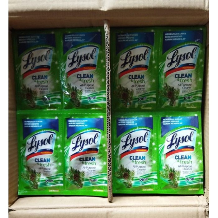 Lysol Pembersih Lantai Karbol Per Renceng isi 12 Saschet