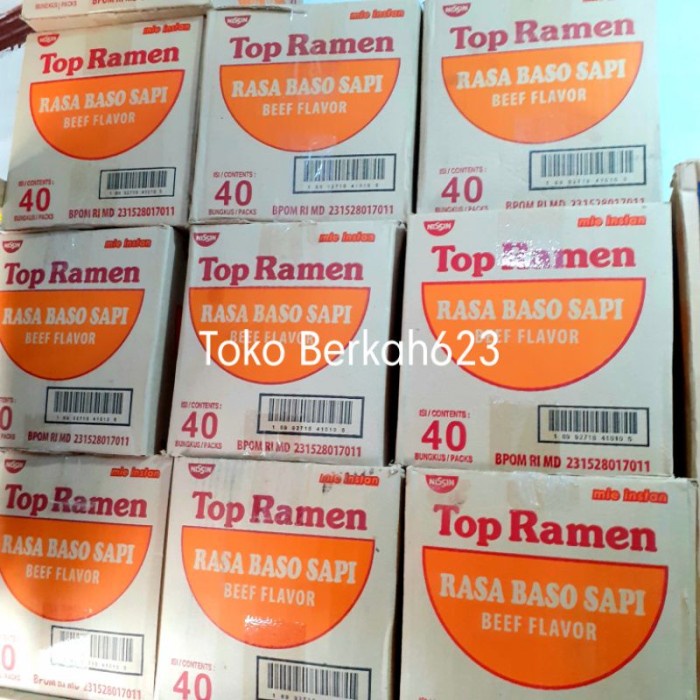 

1 DUS Mie Top Ramen JADU Baso Sapi 32gr Isi 40 Pcs - Top Ramen Jadu