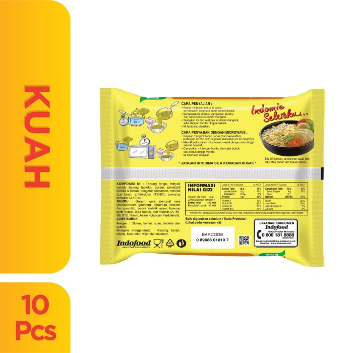 

10 Pcs - Indomie Kuah Kadu Ayam