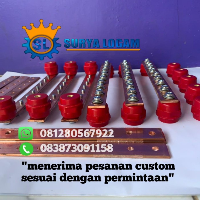 busbar tembaga 5mm x 30mm x 300mm Busbar arde custom