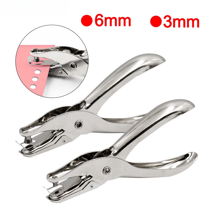 

Plier Lubang Tunggal Aperture 6Mm/3Mm Puncher 1-8 Halaman Kertas Puncher Pegangan Tangan Tunggal