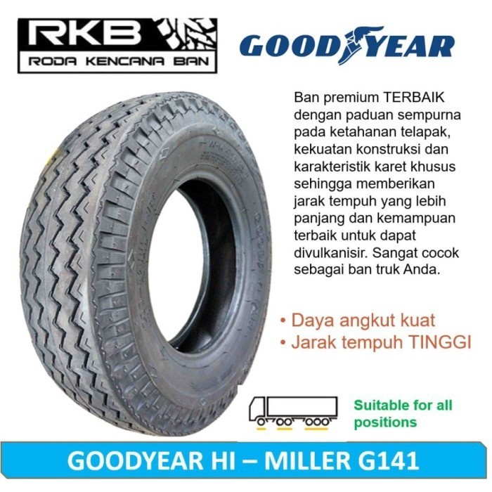 BAN TRUK BUS ENGKEL 700-16 Goodyear G141 HiMiller 7.00 R16 14PR